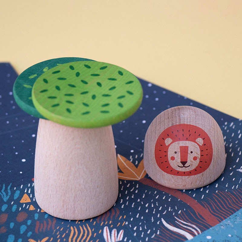 mini wooden world, symbolic play